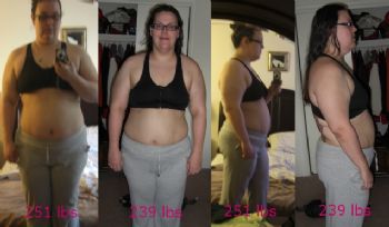 Comparison photos early on in my weight loss journey. 