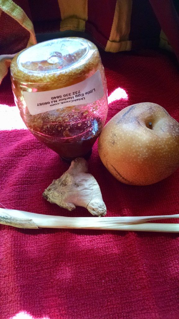 Ginger Lemongrass Asian Pear Shrub Ingedients