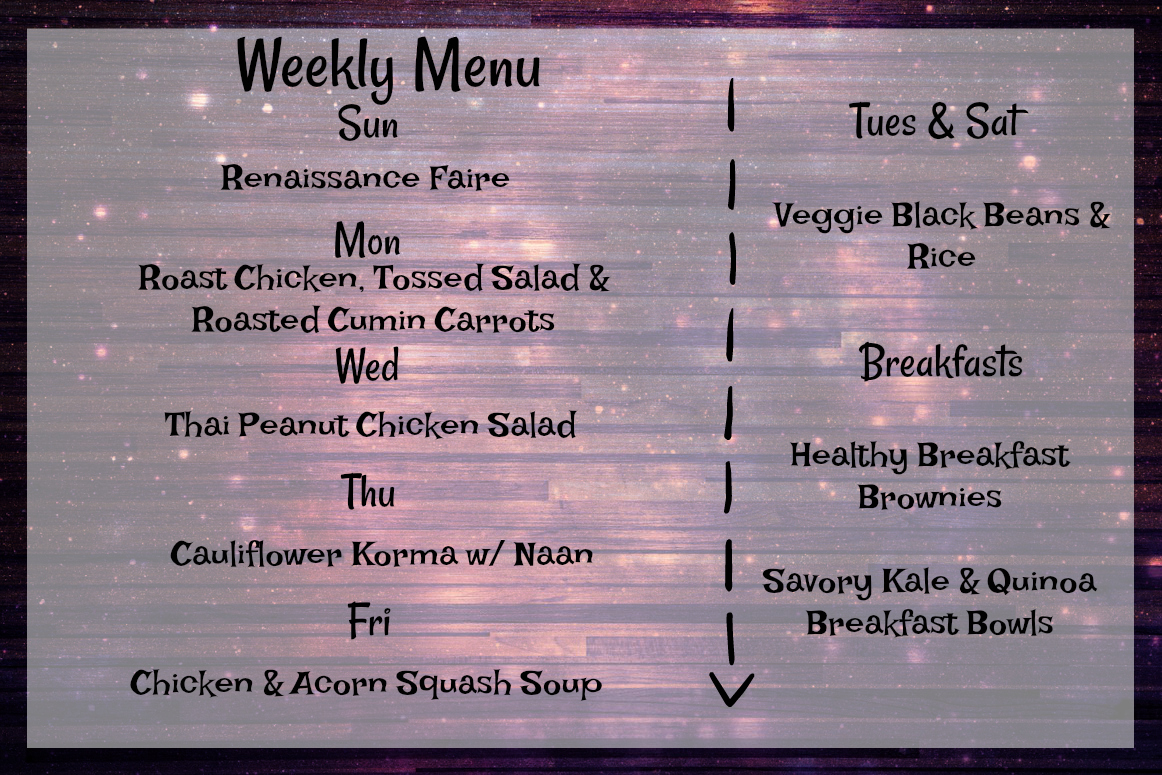 Weekly Menu: September 10 – 16,&nbsp;2017