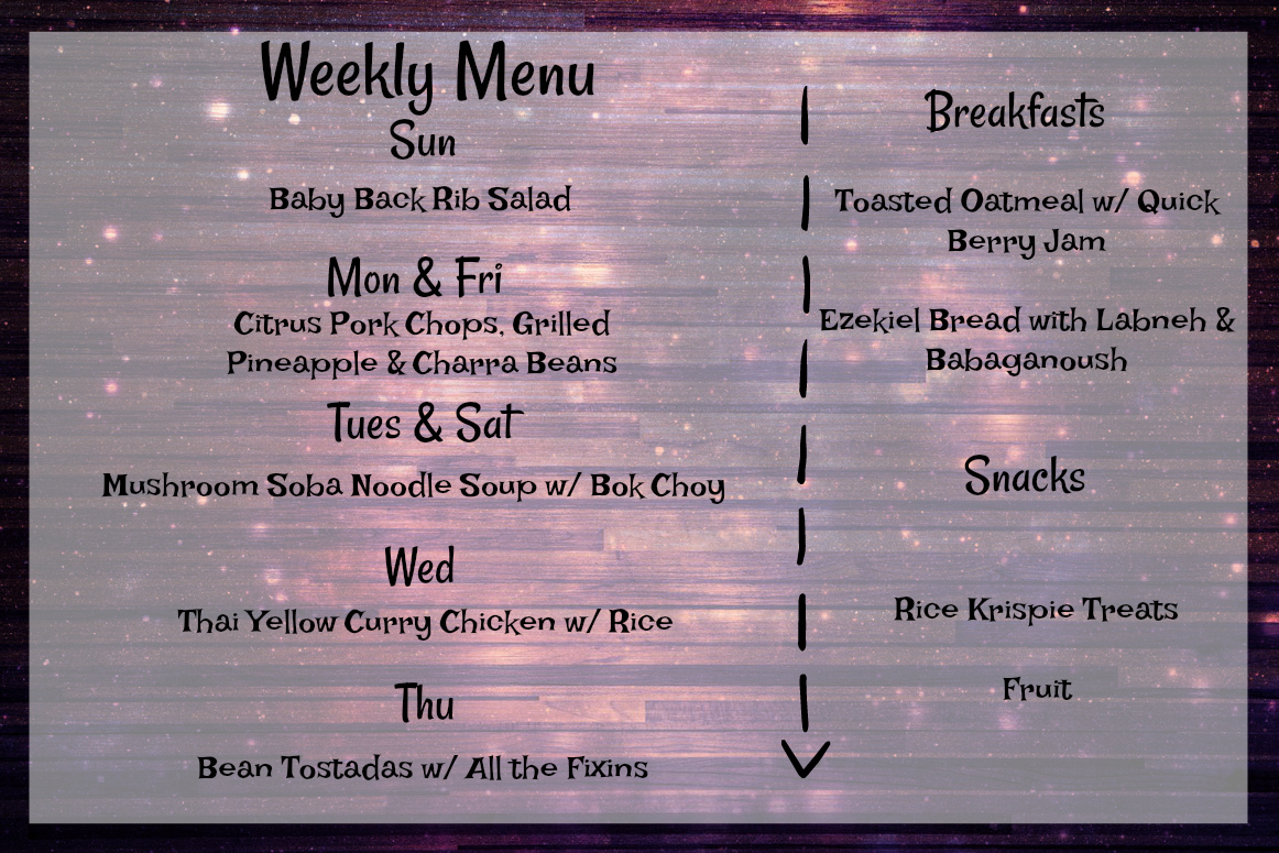 Weekly Menu: January 28 – February 3,&nbsp;2018