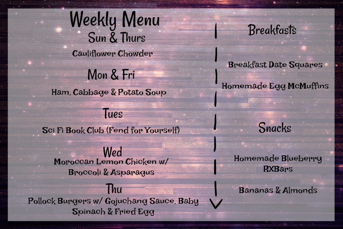 Weekly Menu: February 18 – 24, 2018 plus&nbsp;PODCAST!