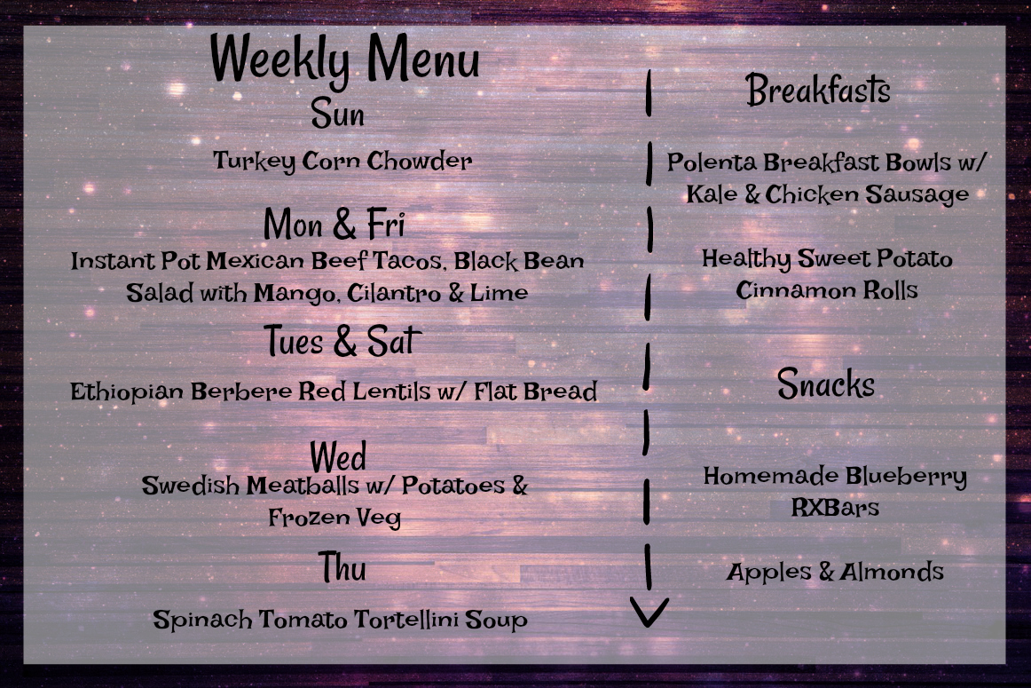 Weekly Menu: February 24 – March 3,&nbsp;2018