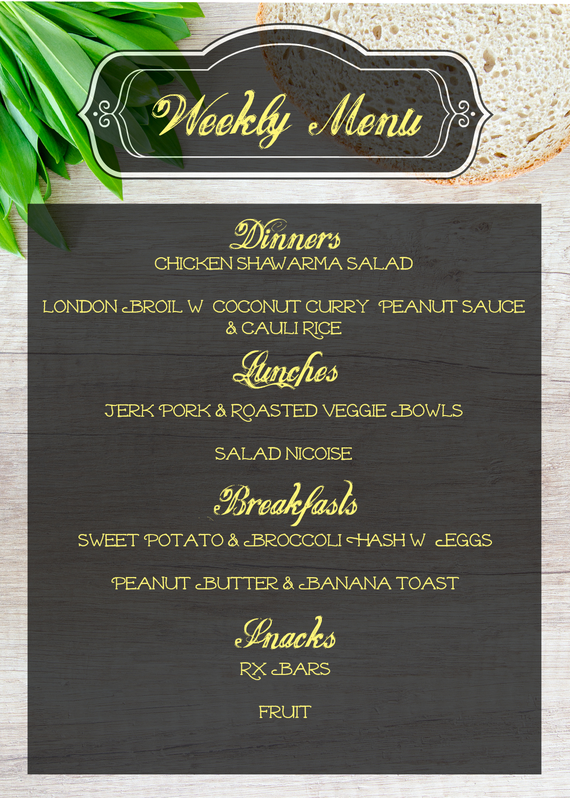 Weekly Menu: May 14 – 20,&nbsp;2018